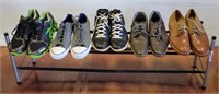 SHOE RACK AND CONTENTS-MENS SHOES