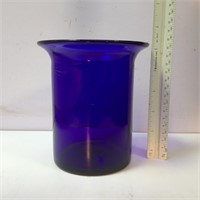 PLUS GLASS NORWAY COBALT BLUE GLASS VASE