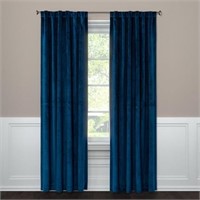 95"x54" Curtain Panel Velvet Navy - Project 62™