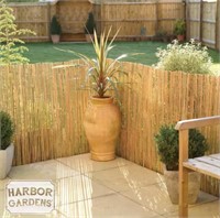 Outdoor Natural Bamboo Accent Fence, 6.5'H x 13'W