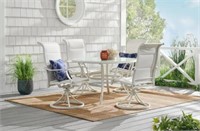 (NO TABLE) Set of 4, Sling Outdoor Dining Chairs