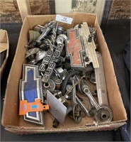 Flat of Misc. Vintage Car Parts