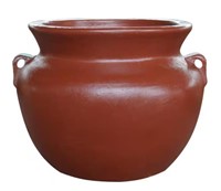21 in. Red Smooth Handle Clay Pot
