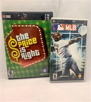 The price is right game and MLB PSP game