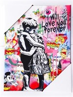 "BANSKY" Graffiti Canvas Art - Gallery Wrap 11 x