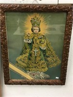 23 x 19" Antique framed picture of the Infant of P