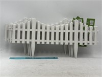 NEW Lot of 9- Small White Plastic Fence