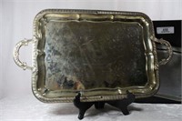 Silver Embossed Serving Tray