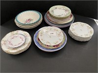 Large Grouping of Decorated Plates, Bowls, Etc.