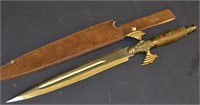 Large Dragonwing Dagger With Wood Handle & Sheath