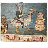 Butter & Eggs English Trades Folk Art Signage