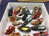 Collection Of Small Resin Shoes/Purses/Hat Stands