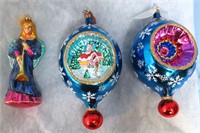 3 CHRISTOPHER RADKO CHRISTMAS ORNAMENTS