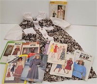 Dress Made in 1974 w/ Pattern & Other Patterns