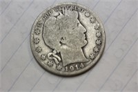 1914-S Barber Silver Half Dollar