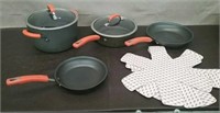 Box-Set 4 Rachel Ray Pots & Pans With Padded