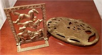 Brass trivet and picture