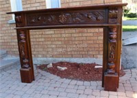 Carved Wood Decorative Fire Place Mantel
