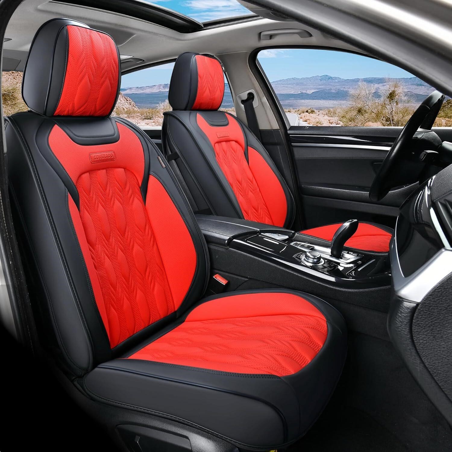 Coverado Seat Covers  2 Seats  Red-Black