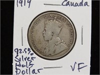 1919 CANADA SILVER HALF DOLLAR 92.5%