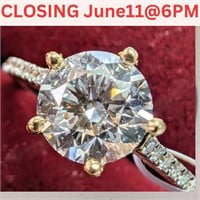 $4855 14K  1.96G Lab Diamond 1.3Ct Ring