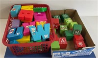 Plastic Letters & Wood Blocks