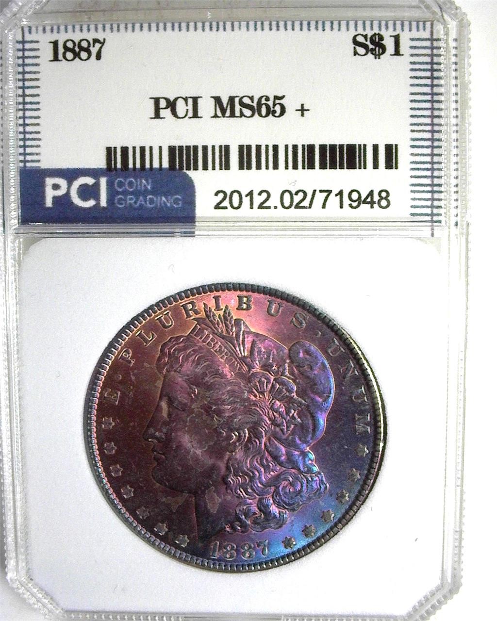 1887 Morgan PCI MS65+ Gorgeous Color