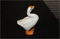 A Miniature Porcelain Goose