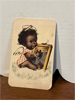Vintage C Herbert Black Baby Angel Bookmark