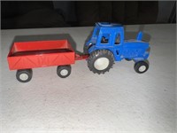 Antique Metal tractor and wagon (1/64 scale)