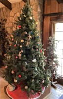 2 Christmas trees & decorations