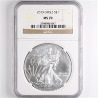 2013 Silver Eagle NGC MS70