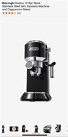 DeLonghi Dedica 15 Bar Black Slim Espresso Machine