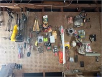 Padlock, hardware, small tools, etc