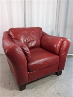 (1) Maroon Leather Accent Chair
