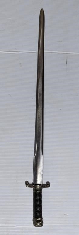 (LJ) Replica sword. 28" blade, 33.5" overall.