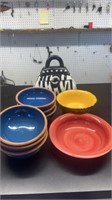 Terracotta pottery bowls made in Italy, bowls,