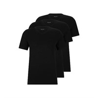 BOSS Men's 3-Pack V Neck Jersey T-Shirts, Black