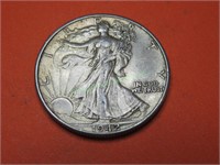 1942 AU Grade Walking Liberty Half Dollar $27CPG