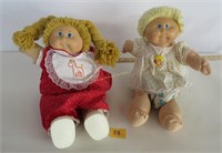 2 Cabbage Patch dolls, played with