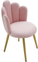 BOWTHY Vanity Chair - Velvet  Gold  Pink