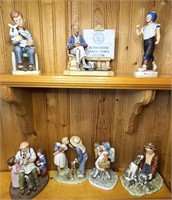 7 Figurines from The Norman Rockwell Museum