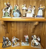 8 Figurines from The Norman Rockwell Museum