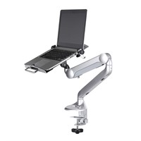 Aluminum 2 in 1 Function Monitor Arm Laptop Mount,