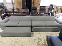 Gray couch with pullout beds