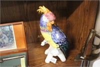ITALIAN HAND PAINTED CERAMIC PARROT - CHIP TO
