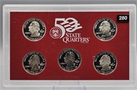 2002 US Silver Statehood Quarter Set