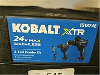 KOBALT XTR 24V MAX BRUSHLESS 3 TOOL COMBO