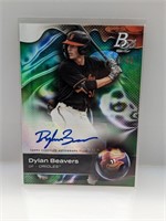 2023 Bowman Platinum Beavers Green Holo Foil /99