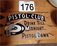 Pistol Club Sign